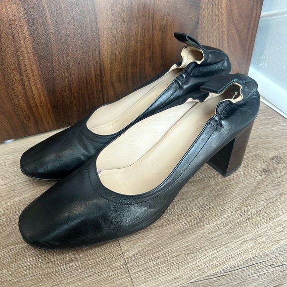 Everlane The Day Heel in Black Leather - Picture 4 of 7